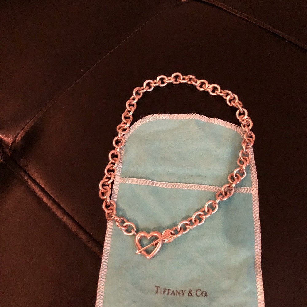 Tiffany &Co. Chunk Chain Heart Necklace